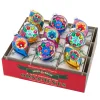 Discount The Jolly Christmas Shop Christopher Radko Shiny Brite Confetti 2.5" Decorated Rounds & Reflectors Tulip Christmas Ornaments 4027749