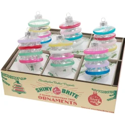 Best The Jolly Christmas Shop Christopher Radko Shiny Brite Vivid Vintage 3.25" Clear Decorated Lantern Christmas Ornaments 4028187