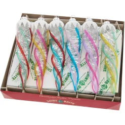 Discount The Jolly Christmas Shop Christopher Radko Shiny Brite Vivid Vintage 6" Glass Icicle Ornaments 4028189