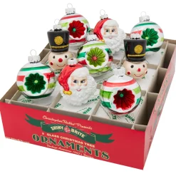 The Jolly Christmas Shop Christopher Radko Shiny Brite Holiday Splendor 2.5" Reflector Rounds & Figures Christmas Ornaments 4028216