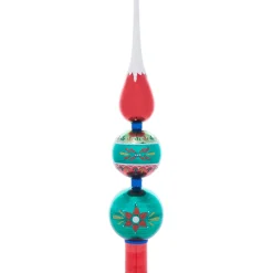 Discount The Jolly Christmas Shop Christopher Radko Shiny Brite Holiday Splendor 15" Holiday Scene Finial Christmas Tree Topper 4028223