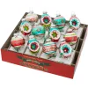 New The Jolly Christmas Shop Christopher Radko Shiny Brite Festive Fete 1.75" Decorated Rounds & Shapes Christmas Ornaments 4028240