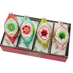 Best The Jolly Christmas Shop Christopher Radko Shiny Brite Festive Fete 7" Reflector Tulip Christmas Ornaments 4028243