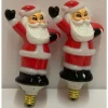 New The Jolly Christmas Shop Christopher Radko Shiny Brite Holiday Splendor Santa Bubble Light Candolier Pair Of REPLACEMENT SANTAS