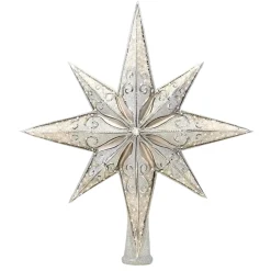 Online The Jolly Christmas Shop Christopher Radko Silver Stellar Glass Christmas Tree Topper 1017493