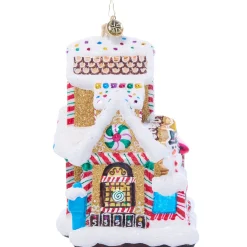 Sale The Jolly Christmas Shop Christopher Radko Sweet Tooth Gingerbread Station And Train Glass Christmas Ornament 1022108