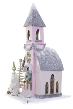 The Jolly Christmas Shop Cody Foster 16.5" Bell Church Vintage Inspired Putz Christmas House HOU-407