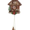 Clearance The Jolly Christmas Shop Cody Foster 9.25" Black Forest Cuckoo Clock Glass Christmas Ornament GO-8651