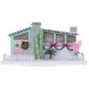 Discount The Jolly Christmas Shop Cody Foster 11.5" Blue Palm Springs House Vintage Inspired Putz Christmas House HOU-397