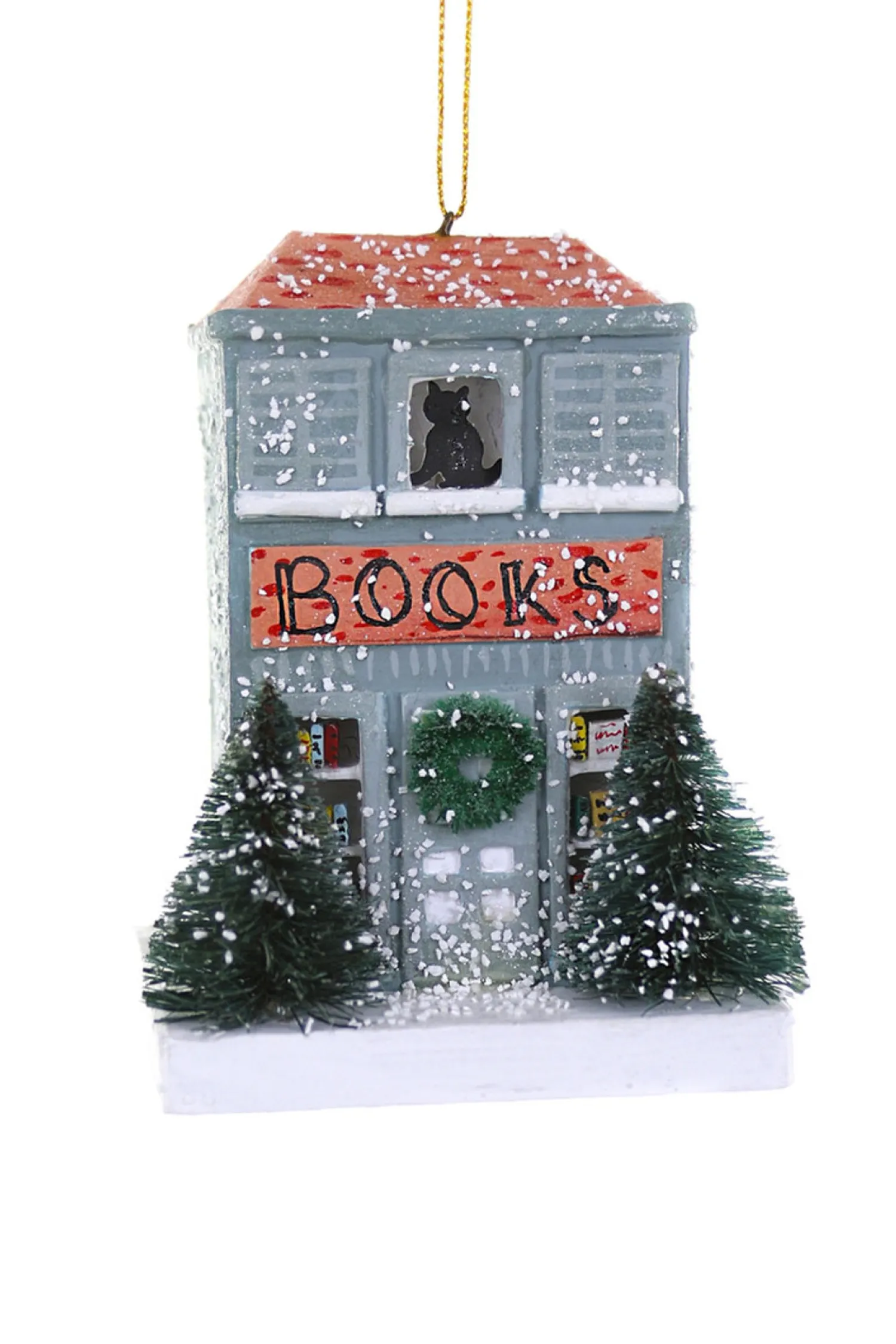 Outlet The Jolly Christmas Shop Cody Foster 4.5" Book Shop Christmas Ornament RO-3125-BK