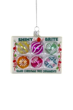 Clearance The Jolly Christmas Shop Cody Foster 3.25" Box Of Shiny Bright Christmas Ornament Glass Christmas Ornament GL-155