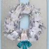 Best The Jolly Christmas Shop Cody Foster 18" Frosted Village Vintage Inspired Putz Christmas House Wreath CD-1965