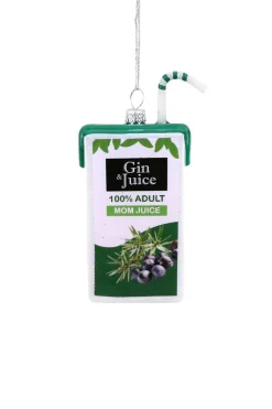 Sale The Jolly Christmas Shop Cody Foster 4.25" Gin Juice Box Glass Christmas Ornament GO-9218