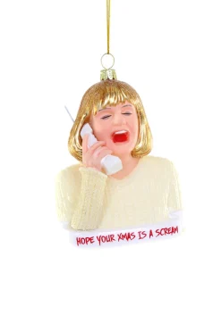 Discount The Jolly Christmas Shop Cody Foster 5" Hope Your Christmas Is A Scream Glass Christmas Ornament GO-9093