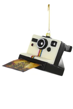 Hot The Jolly Christmas Shop Cody Foster 3.25" Instant Photo Camera Glass Christmas Ornament GL-562