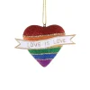 New The Jolly Christmas Shop Cody Foster 2.25" Love Is Love Glass Christmas Ornament RO-3259-S