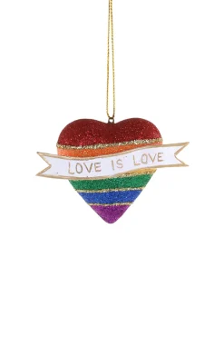 New The Jolly Christmas Shop Cody Foster 2.25" Love Is Love Glass Christmas Ornament RO-3259-S