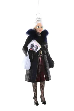 Online The Jolly Christmas Shop Cody Foster 8" Miranda Priestly The Devil Wears Prada Glass Christmas Ornament GO-9448