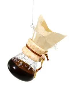 Discount The Jolly Christmas Shop Cody Foster 4.5" Pour Over Coffee Maker Glass Christmas Ornament GO-8814