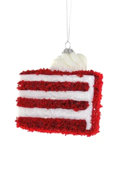 Online The Jolly Christmas Shop Cody Foster 4.25" Red Velvet Cake Glass Christmas Ornament GL-501
