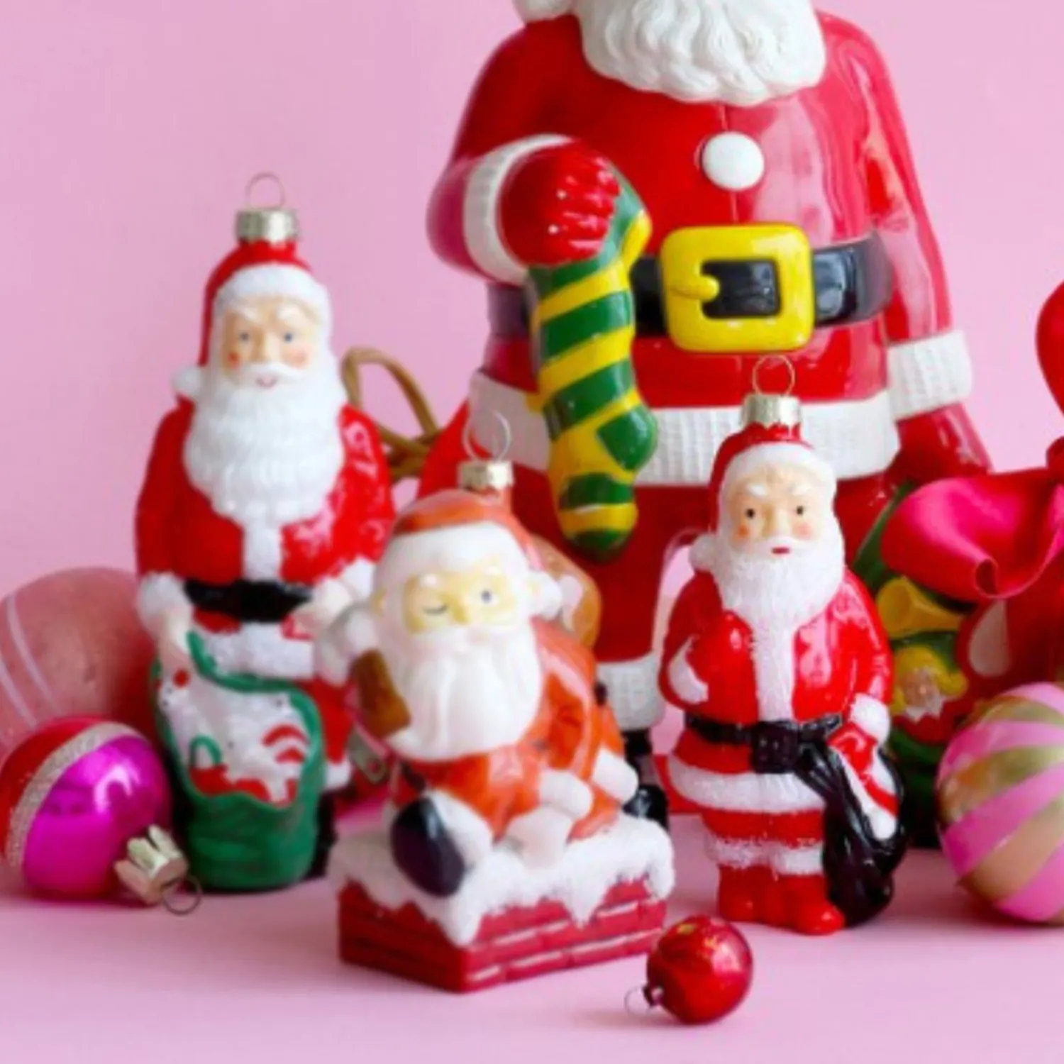 Discount The Jolly Christmas Shop Cody Foster 4.5" Santa Blow Mold Glass Christmas Ornament GO-8881