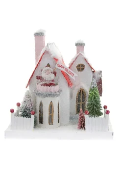 Clearance The Jolly Christmas Shop Cody Foster 8.5" Santa's House Vintage Inspired Putz Christmas House HOU-305