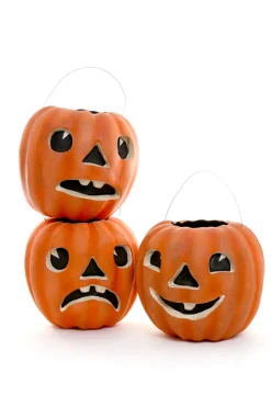 Sale The Jolly Christmas Shop Cody Foster 10" Set Of 3 Jack O Lantern Halloween Candy Bucket PM-205