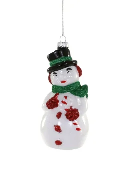 Clearance The Jolly Christmas Shop Cody Foster 5.5" Snowman Blow Mold Glass Christmas Ornament GO-8878