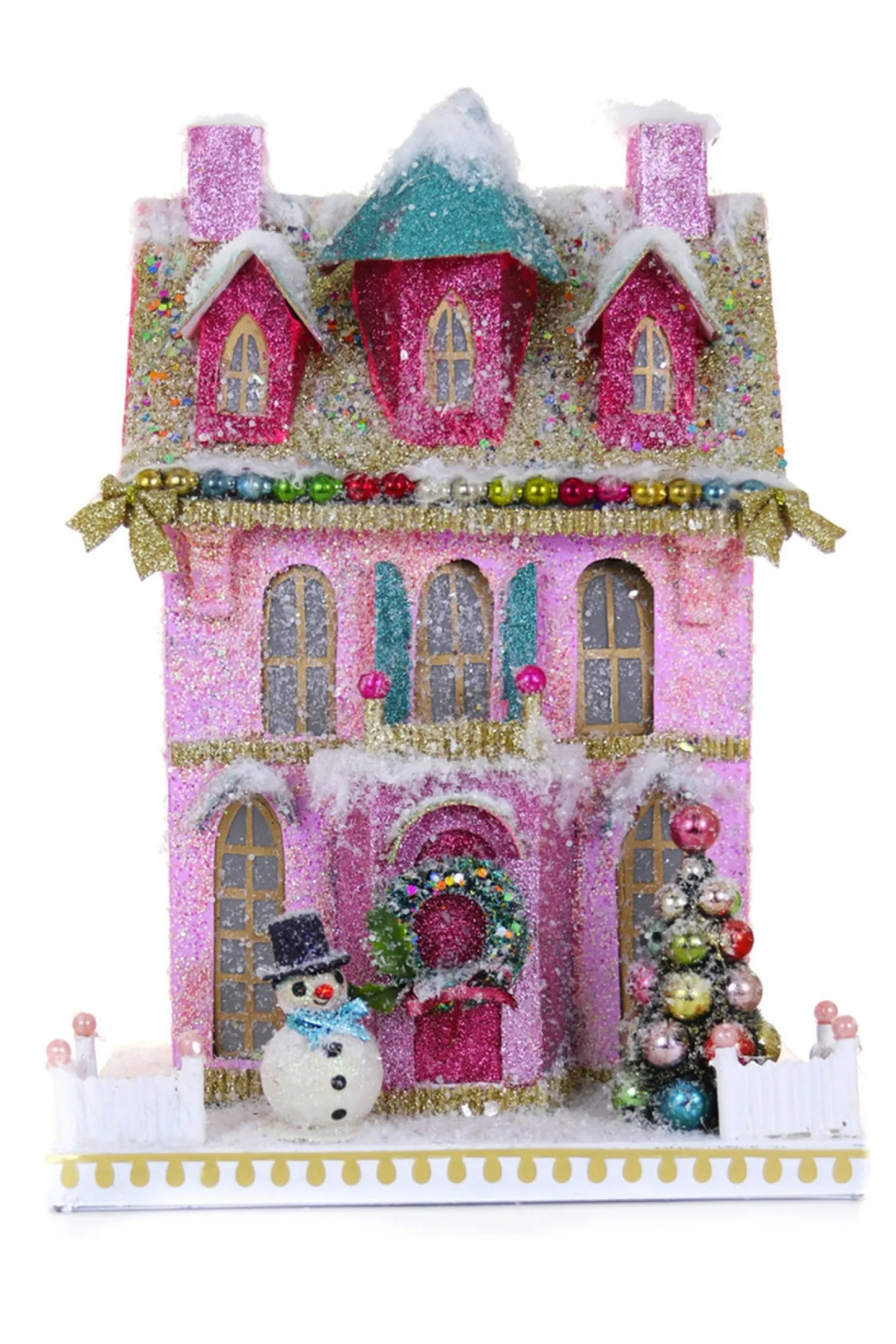 Hot The Jolly Christmas Shop Cody Foster 11.5" Snowman Villa Vintage Inspired Putz Christmas House HOU-399