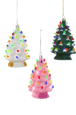 Best The Jolly Christmas Shop Cody Foster 4.5" Vintage Ceramic Christmas Tree Glass Ornament GL-673