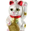 Hot The Jolly Christmas Shop Cody Foster 4.25" White Lucky Cat Glass Christmas Ornament GO-2781-W