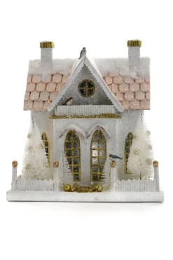 Best The Jolly Christmas Shop Cody Foster 11.5" Winter Cottage Vintage Inspired Putz Christmas House HOU-302