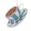 Clearance The Jolly Christmas Shop Cody Foster 4.5" You're My Cup Of Tea Glass Christmas Ornament GO-9618