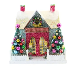 The Jolly Christmas Shop Cody Foster Merry & Bright Glitter Chalet Christmas House HOU-287