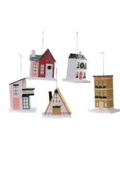 Discount The Jolly Christmas Shop Cody Foster Set Of 5 Homes For The Holidays Christmas Ornament HOU-323
