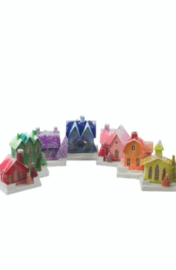 Clearance The Jolly Christmas Shop Cody Foster Set Of 7 Spectrum Vintage Putz Christmas House Ornament PO-1077-S