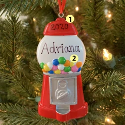 Outlet The Jolly Christmas Shop Colorful Gumball Machine Personalized Christmas Ornament OR1892