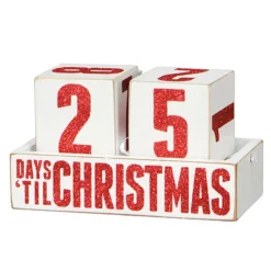 The Jolly Christmas Shop Countdown To Christmas Wooden Blocks 19430