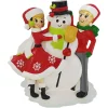 Hot The Jolly Christmas Shop Couple Building A Snowman Personalized Christmas Ornament OR2379-2