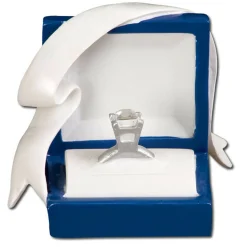 Clearance The Jolly Christmas Shop Couples Engagement Ring In A Box Personalized Christmas Ornament