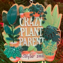 Best The Jolly Christmas Shop Crazy Plant Parent House Plants Personalized Christmas Ornament OR2288