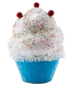 Hot The Jolly Christmas Shop December Diamonds 10" Blue Or Pink Cupcake Christmas Ornament