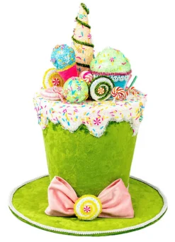 Outlet The Jolly Christmas Shop December Diamonds 17.5" Green Candy Hat Christmas Decoration 08-08697