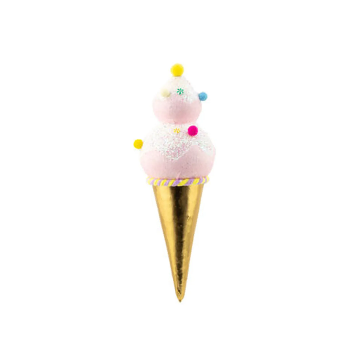 Online The Jolly Christmas Shop December Diamonds 15" Large Double Scoop Ice Cream Cone Christmas Ornament