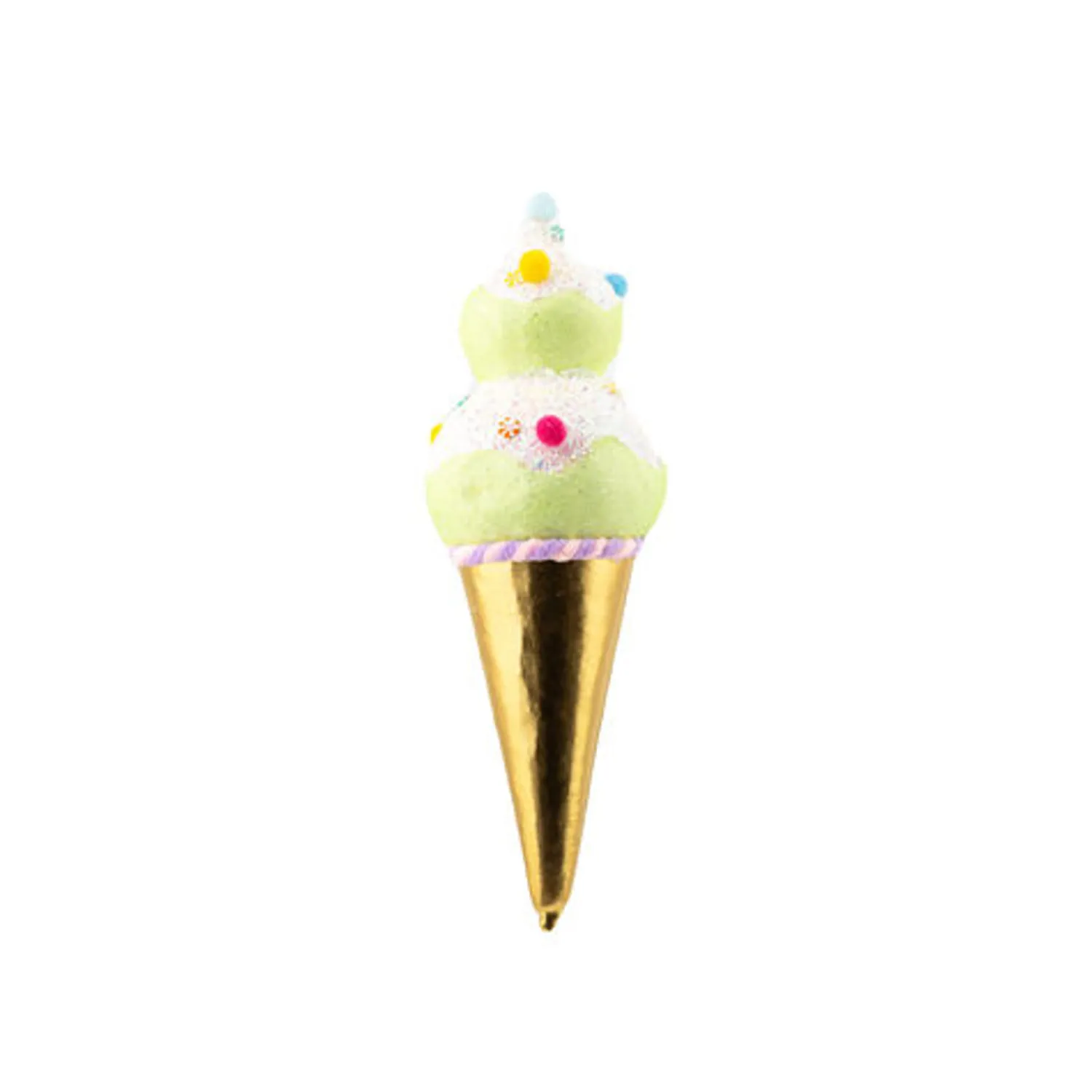 Online The Jolly Christmas Shop December Diamonds 15" Large Double Scoop Ice Cream Cone Christmas Ornament