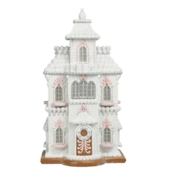 Clearance The Jolly Christmas Shop December Diamonds 24" LED Lighted White Gingerbread House Christmas Decoration 29-29623