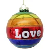 Hot The Jolly Christmas Shop December Diamonds 4" Rainbow LOVE Glass Christmas Ornament 79-81111