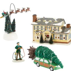 Online The Jolly Christmas Shop Department 56 4 Piece Christmas Vacation Village Starter Set