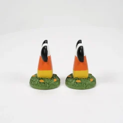 Best The Jolly Christmas Shop Department 56 Disney Mickey's Pumpkintown Candy Corn Topiaries 6013682