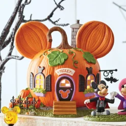New The Jolly Christmas Shop Department 56 Disney Village Mickey's Pumpkintown House 6007726